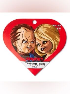 Chucky socks 2 pairs Valentines gift